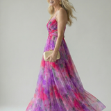 Isella | Abito Maxi Avvolgente con Gonna Fluida