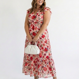 Lila | Abito Midi in Viscosa con Stampa Floreale