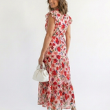 Lila | Abito Midi in Viscosa con Stampa Floreale