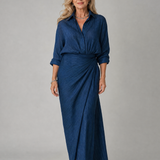 Miriam | Abito Maxi a Maniche Lunghe con Incrocio Frontale