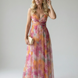 Isella | Abito Maxi Avvolgente con Gonna Fluida
