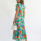 Lila | Abito Midi in Viscosa con Stampa Floreale