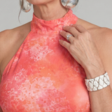 Camilla | Abito Maxi con Scollo Halter e Motivo Stampato