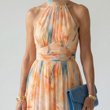 Elina | Abito Midi con Scollo Halter