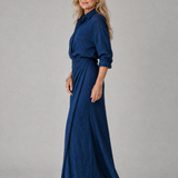 Miriam | Abito Maxi a Maniche Lunghe con Incrocio Frontale
