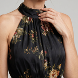 Sior | Abito Midi con Scollo Halter a Fiori