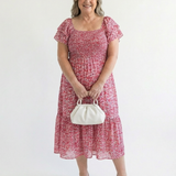 Odette | Vestito Midi Floreale con Spalle Scoperte