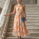 Elina | Abito Midi con Scollo Halter