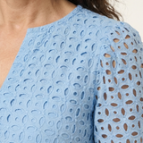 Brielle | Vestito midi a maniche corte con scollo a V e balze