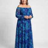 Aspen | Abito Maxi Floreale con Spalle Scoperte