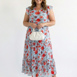 Lila | Abito Midi in Viscosa con Stampa Floreale