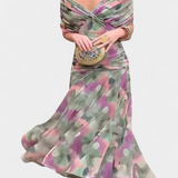 Magda - Abito lungo floreale con scollatura a V