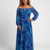 Aspen | Abito Maxi Floreale con Spalle Scoperte