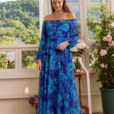 Aspen | Abito Maxi Floreale con Spalle Scoperte
