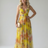 Isella | Abito Maxi Avvolgente con Gonna Fluida