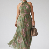 Mirella | Abito Midi con Scollo All'Americana