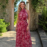 Adriana | Abito Midi con Scollo All'Americana