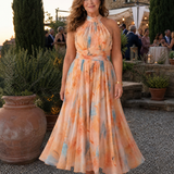 Elina | Abito Midi con Scollo Halter