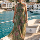 Mirella | Abito Midi con Scollo All'Americana