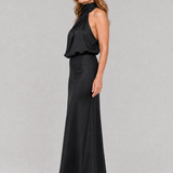 Nadia | Abito Midi Senza Maniche con Scollo Drappeggiato