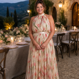 Adele | Abito Midi a Fiori con Scollo Halter