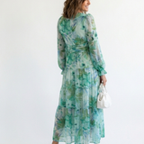 Thea | Vestito Maxi Floreale a Maniche Lunghe