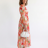 Thea | Vestito Maxi Floreale a Maniche Lunghe