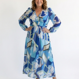 Thea | Vestito Maxi Floreale a Maniche Lunghe