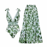 Solveya™ – Costume Intero Floreale con Gonna