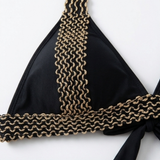 Solaia™ – Bikini Halter Rifiniture Dorate