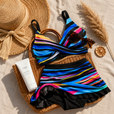 Solina™ – Bikini a Strisce Gonna Ruché