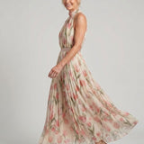 Adele | Abito Midi a Fiori con Scollo Halter