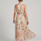 Adele | Abito Midi a Fiori con Scollo Halter