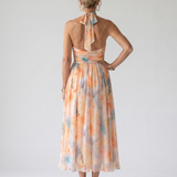 Elina | Abito Midi con Scollo Halter