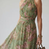 Mirella | Abito Midi con Scollo All'Americana