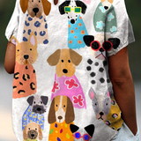 Costanza | Camicia con Stampa di Cani