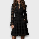 Paulina – Vestito Midi Trasparente con Frange