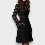 Paulina – Vestito Midi Trasparente con Frange