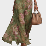 Livia - Elegante Maxi Abito Halter a Fiori