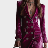 Vera - Vestito Blazer Maxi in Velluto