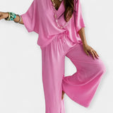 Veronika - Completo leggero con pantaloni larghi e blusa fluida