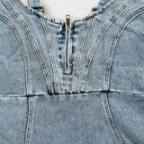 Anna - Vestito in denim con spalline regolabili