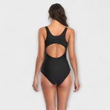 Costume da bagno intero sportivo con scollatura posteriore