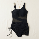 Rivara™ – Costume Intero a Rouches in Rete