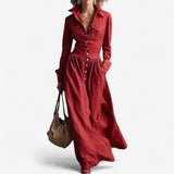 Janine™ Elegante abito con bottoni