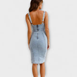 Anna - Vestito in denim con spalline regolabili