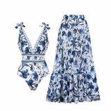 Solveya™ – Costume Intero Floreale con Gonna