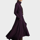 Teresa - Abito maxi in maglia asimmetrica con colletto